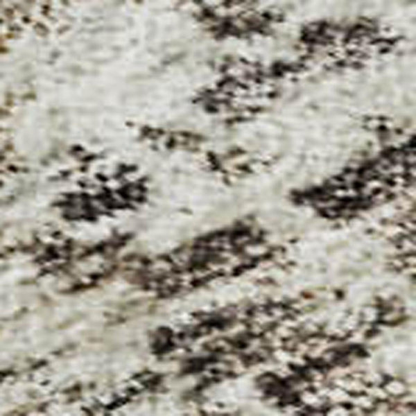HomeRoots 10' X 14' Linen Gray & Silver Abstract Area Rug - Stain Resistant, UV Protected & Machine-Woven Design 688576