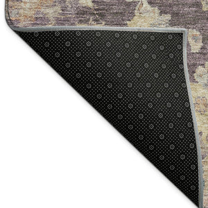 HomeRoots 10' Stylish Eggplant Beige & Blue Floral Washable Indoor/Outdoor Area Rug – Durable & Versatile! 688596