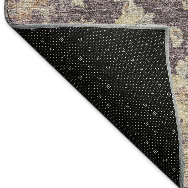 HomeRoots 10' Stylish Eggplant Beige & Blue Floral Washable Indoor/Outdoor Area Rug – Durable & Versatile! 688596