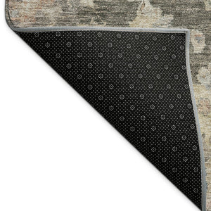 HomeRoots 10' Gray Beige & Blue Floral Washable Area Rug - Durable, Versatile for Indoor/Outdoor Spaces! 688608