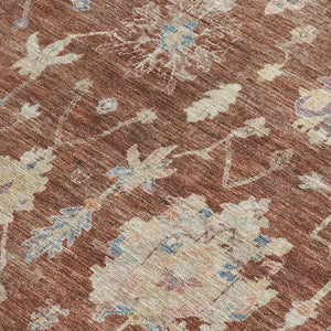 HomeRoots 9' X 12' Rustic Floral Washable Area Rug - Durable Indoor/Outdoor Design for High-Traffic Spaces 688625