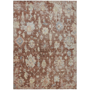 HomeRoots 9' X 12' Rustic Floral Washable Area Rug - Durable Indoor/Outdoor Design for High-Traffic Spaces 688625