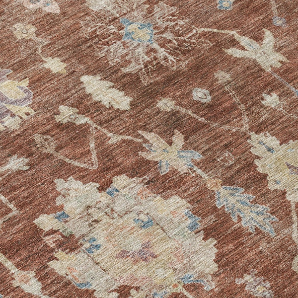 HomeRoots 9' X 12' Rustic Floral Washable Area Rug - Durable Indoor/Outdoor Design for High-Traffic Spaces 688625