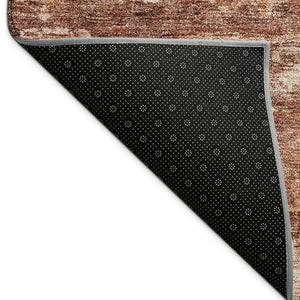 HomeRoots 9' X 12' Stylish Rust & Beige Medallion Washable Area Rug - Ideal for Indoor & Outdoor Spaces 688661