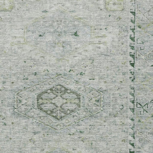HomeRoots 8' X 10' Durable Lime Green and Beige Medallion Washable Area Rug for Indoor and Outdoor Use 688690