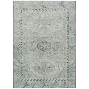 HomeRoots 10' Vibrant Lime Green and Beige Medallion Washable Area Rug for Indoor & Outdoor Living Spaces 688692