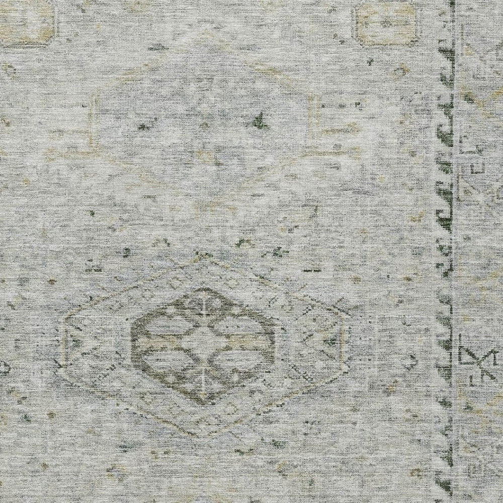 HomeRoots 8' X 10' Taupe and Beige Medallion Rug - Durable, Washable Indoor/Outdoor Area Rug for Any Space 688714