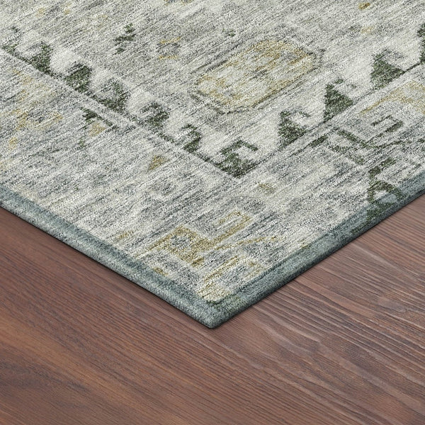 HomeRoots 9' X 12' Elegant Taupe & Beige Medallion Indoor/Outdoor Area Rug - Washable & Stain Resistant! 688715