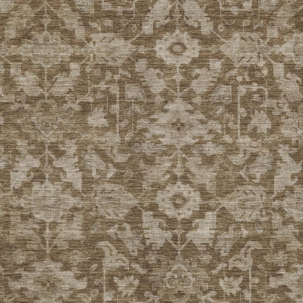 HomeRoots 10' Brown and Beige Floral Washable Area Rug - Durable, Stylish, Indoor/Outdoor Perfect for High-Traffic Spaces 688722