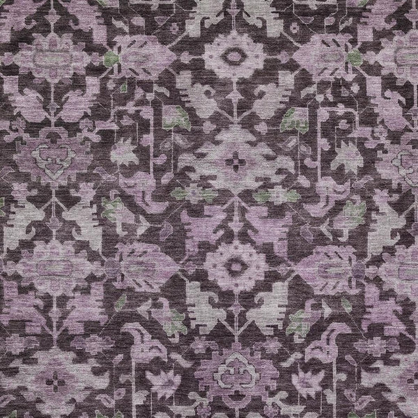 HomeRoots 8' X 10' Eggplant Floral Area Rug - Durable, Washable, Stylish Indoor/Outdoor Design for Any Space! 688738