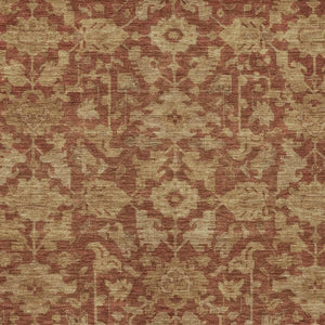 HomeRoots 8' X 10' Washable Rust and Beige Floral Area Rug – Durable, Stylish Indoor/Outdoor Solution for Any Space 688756