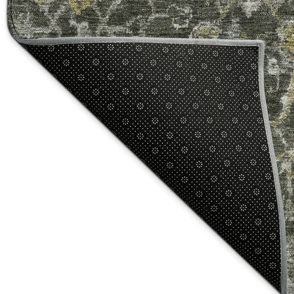 HomeRoots 8' X 10' Elegant Pewter Gray Damask Area Rug – Washable Indoor/Outdoor, Stain-Resistant & Durable 688792