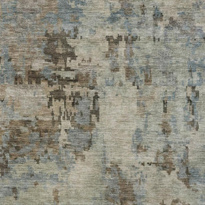 HomeRoots 10' Abstract Beige, Gray & Chocolate Area Rug - Washable, Durable for Indoor/Outdoor High Traffic Use 688812