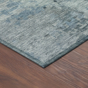 HomeRoots 10' Blue and Gray Abstract Washable Area Rug – Durable Indoor-Outdoor Design for Modern Spaces 688818