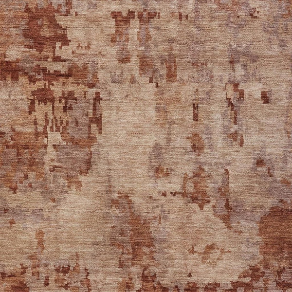 HomeRoots 5' X 8' Copper and Coral Abstract Area Rug - Durable, Washable, Stylish for Indoor & Outdoor Use 688820