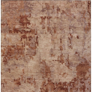 HomeRoots 5' X 8' Copper and Coral Abstract Area Rug - Durable, Washable, Stylish for Indoor & Outdoor Use 688820