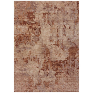 HomeRoots 5' X 8' Copper and Coral Abstract Area Rug - Durable, Washable, Stylish for Indoor & Outdoor Use 688820