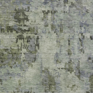 HomeRoots 5' X 8' Green and Gray Abstract Area Rug - Washable, Durable, Indoor/Outdoor, Pet-Friendly Design! 688826