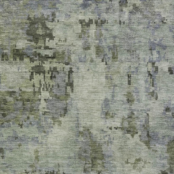 HomeRoots 5' X 8' Green and Gray Abstract Area Rug - Washable, Durable, Indoor/Outdoor, Pet-Friendly Design! 688826
