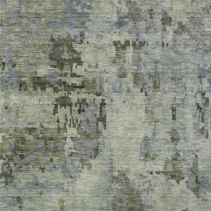 HomeRoots 8' X 10' Green and Gray Abstract Area Rug - Modern, Washable Design for Indoor & Outdoor Spaces! 688828