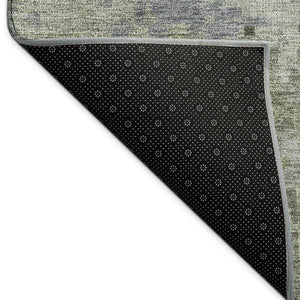 HomeRoots 8' X 10' Green and Gray Abstract Area Rug - Modern, Washable Design for Indoor & Outdoor Spaces! 688828
