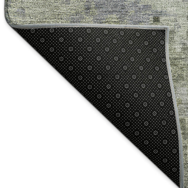 HomeRoots 8' X 10' Green and Gray Abstract Area Rug - Modern, Washable Design for Indoor & Outdoor Spaces! 688828
