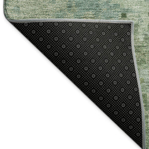 HomeRoots 8' X 10' Sage and Teal Blue Abstract Washable Area Rug – Stylish, Durable, Indoor/Outdoor Versatile Decor 688834