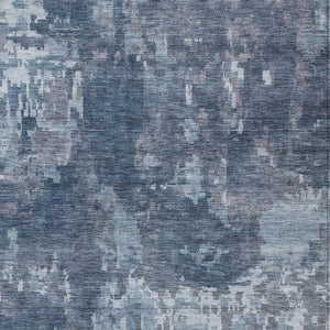 HomeRoots 9' X 12' Blue And Ivory Abstract Area Rug – Durable, Washable Design for Indoor & Outdoor Style! 688841