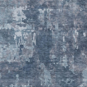 HomeRoots 10' Blue and Ivory Abstract Washable Area Rug - Stylish, Durable for Indoor/Outdoor High-Traffic Use 688842