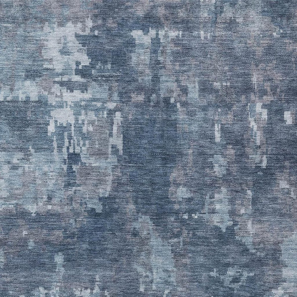 HomeRoots 10' Blue and Ivory Abstract Washable Area Rug - Stylish, Durable for Indoor/Outdoor High-Traffic Use 688842
