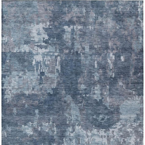 HomeRoots 10' Blue and Ivory Abstract Washable Area Rug - Stylish, Durable for Indoor/Outdoor High-Traffic Use 688842