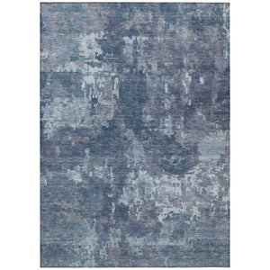 HomeRoots 10' Blue and Ivory Abstract Washable Area Rug - Stylish, Durable for Indoor/Outdoor High-Traffic Use 688842