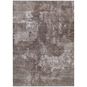 HomeRoots 9' X 12' Stylish Brown & Ivory Abstract Indoor/Outdoor Area Rug - Durable, Washable & Versatile Design 688847