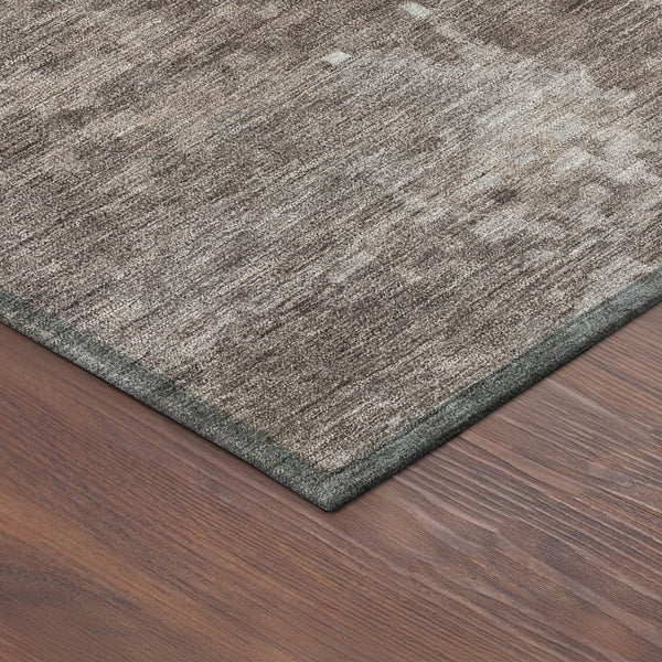 HomeRoots 9' X 12' Stylish Brown & Ivory Abstract Indoor/Outdoor Area Rug - Durable, Washable & Versatile Design 688847