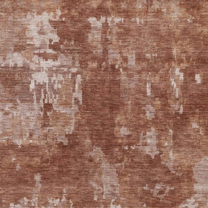 HomeRoots 8' X 10' Stylish Copper and Ivory Abstract Area Rug - Washable, Durable, Indoor-Outdoor Versatility! 688852