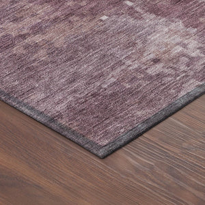 HomeRoots 5' Stylish Merlot and Gray Abstract Area Rug – Washable, Durable, Indoor/Outdoor, Modern Design 688862
