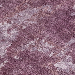 HomeRoots 10' Merlot and Gray Abstract Washable Area Rug - Versatile Indoor/Outdoor Design for Modern Spaces 688866