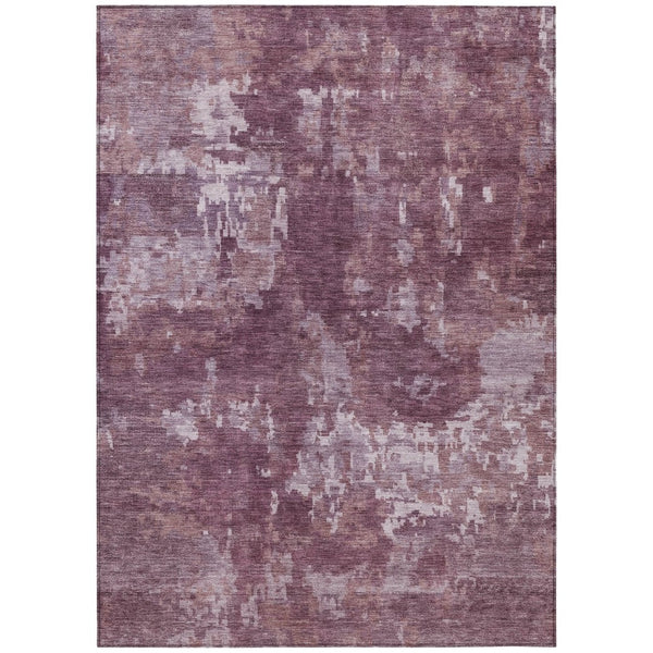 HomeRoots 10' Merlot and Gray Abstract Washable Area Rug - Versatile Indoor/Outdoor Design for Modern Spaces 688866