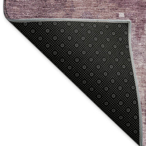 HomeRoots 10' Merlot and Gray Abstract Washable Area Rug - Versatile Indoor/Outdoor Design for Modern Spaces 688866