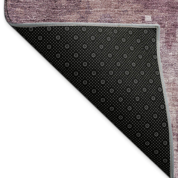 HomeRoots 10' Merlot and Gray Abstract Washable Area Rug - Versatile Indoor/Outdoor Design for Modern Spaces 688866