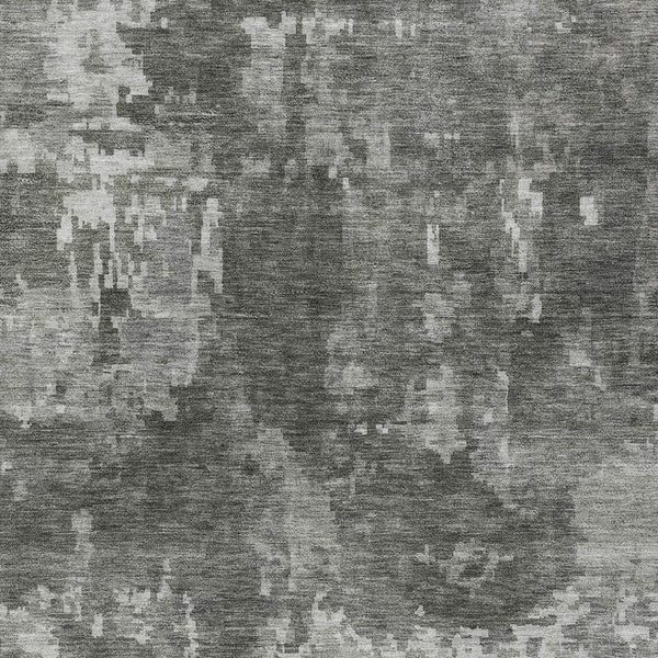 HomeRoots 5' X 8' Abstract Pewter & Ivory Washable Rug - Stylish Indoor/Outdoor Design, Durable & Easy Care 688868