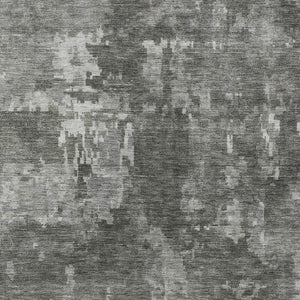HomeRoots 10' X 14' Modern Pewter and Ivory Abstract Washable Area Rug for Indoor & Outdoor Spaces, Durable & Stylish 688872