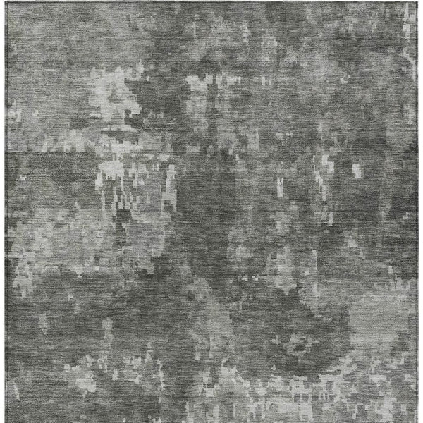 HomeRoots 10' X 14' Modern Pewter and Ivory Abstract Washable Area Rug for Indoor & Outdoor Spaces, Durable & Stylish 688872