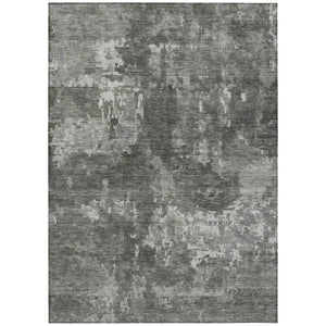 HomeRoots 10' X 14' Modern Pewter and Ivory Abstract Washable Area Rug for Indoor & Outdoor Spaces, Durable & Stylish 688872