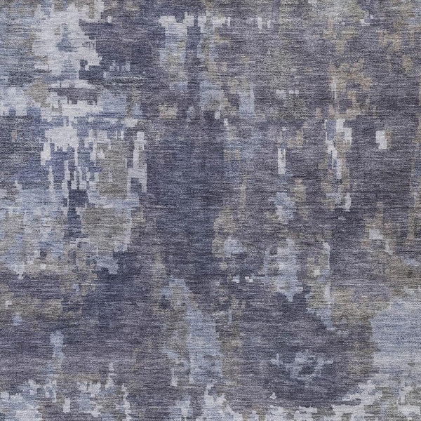 HomeRoots 5' X 8' Abstract Plum and Ivory Washable Area Rug - Stylish, Durable, Indoor/Outdoor Versatility! 688874