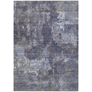 HomeRoots 5' X 8' Abstract Plum and Ivory Washable Area Rug - Stylish, Durable, Indoor/Outdoor Versatility! 688874