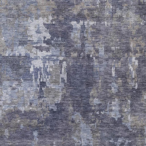 HomeRoots 8' X 10' Stylish Plum and Ivory Abstract Washable Area Rug for Indoor/Outdoor Living Spaces 688876