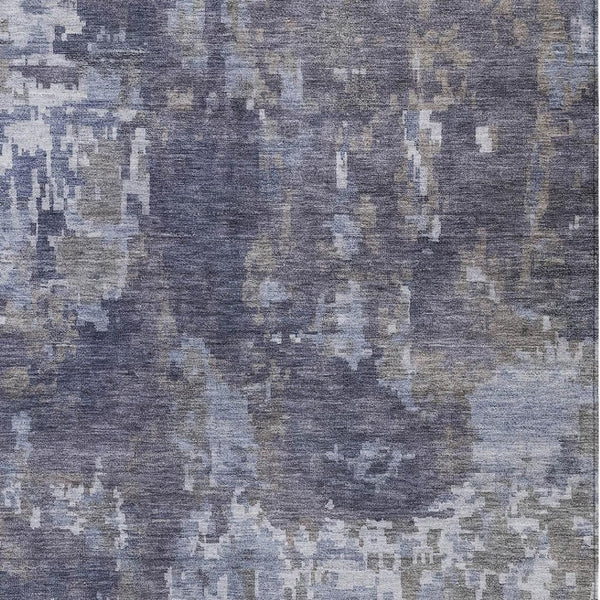 HomeRoots 9' X 12' Stylish Plum and Ivory Abstract Area Rug – Durable, Washable Indoor/Outdoor Design for Every Space 688877