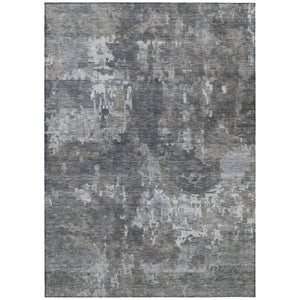 HomeRoots 5' Taupe and Beige Abstract Washable Area Rug - Stylish, Durable, Indoor/Outdoor Versatile Design! 688880