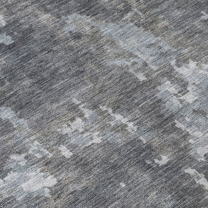 HomeRoots 8' Taupe and Beige Round Abstract Washable Area Rug - Stylish, Durable, Indoor/Outdoor Design! 688881